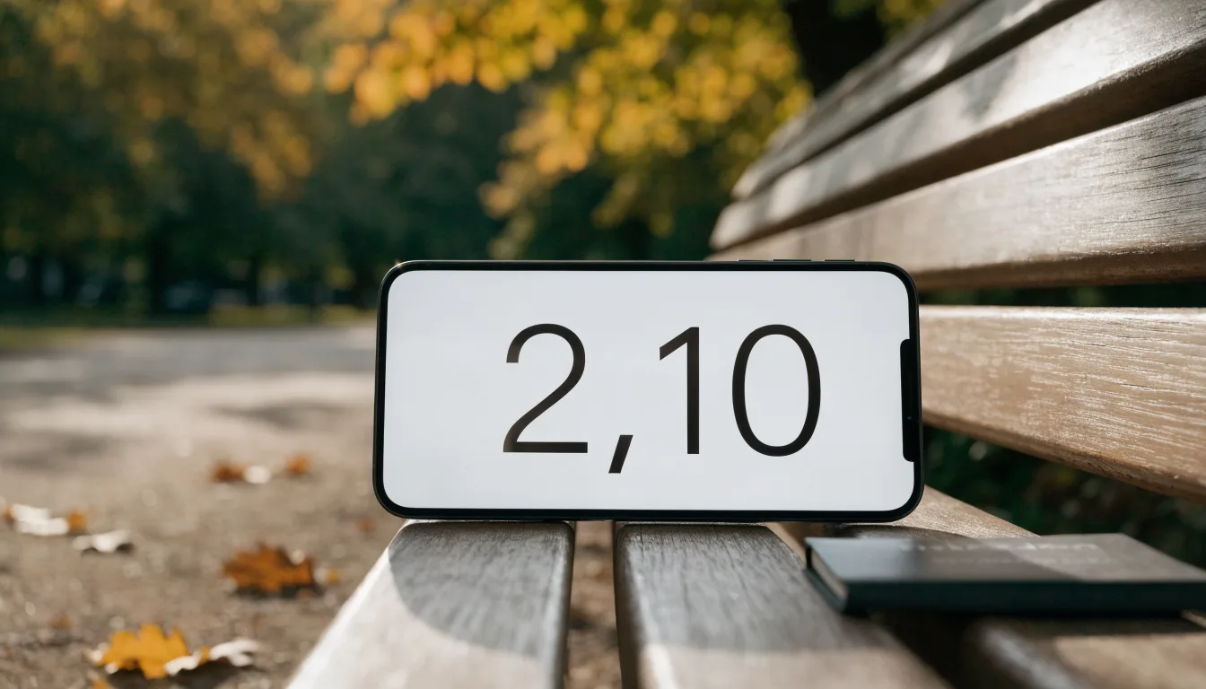 Eine Parkbank unter einer Kastanie im Herbst, auf dem Kiesweg liegen gelbe Blätter.