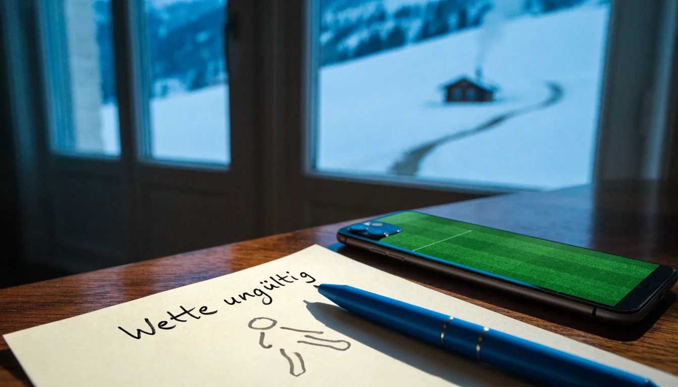 Eine Berghütte im Schnee mit rauchendem Kamin steht vor klarem Himmel, ein Pfad führt in die Stille.